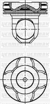 YENMAK 31-04354-000 Piston Segman Q125.0mm Std -Cummins-Ism 410 E20 Euro 3 Ism-M11