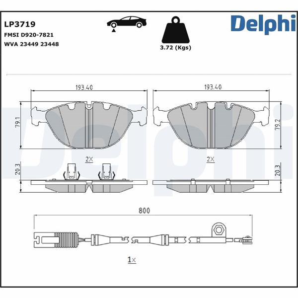 HLL-8DB 355 009-921 Disk Balata On-(Bmw X5 E-53 / 4.6 İs /4.8 İs)