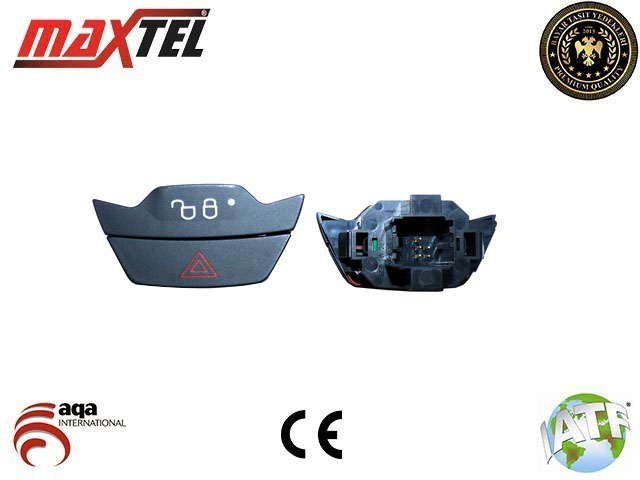 MAXTEL 16202353 Dörtlü Flaşer Anahtari Ford Courier-Fiesta Dörtlü Flaşer.Kapi Kilit Anahtar 5 Pin