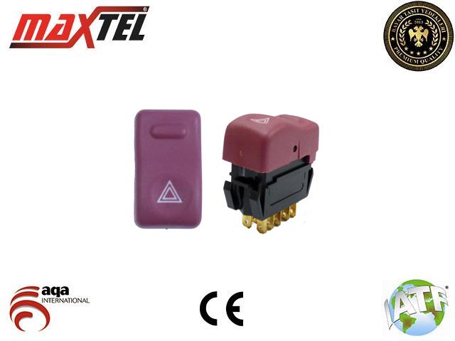 MAXTEL 16204001 Dörtlü Flaşer Anahtari Renault Express 9 Pin