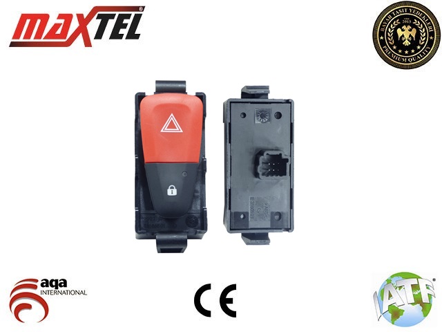 MAXTEL 16204658 Dörtlü Flaşer Anahtari Renault Clio Iii 6 Pin