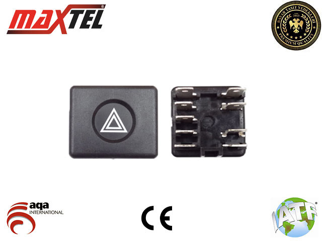 MAXTEL 16204726 Dörtlü Flaşör Anahtari Renault R9 9 Fişli