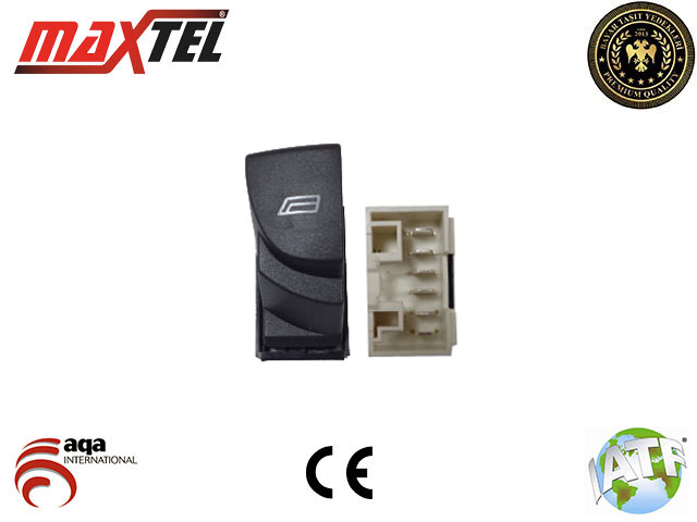 MAXTEL 18205044 Cam Kaldirma Anahtari Ducato Ii Ön Sol Diş 6 Pin Tekli Beyaz Kasasiz