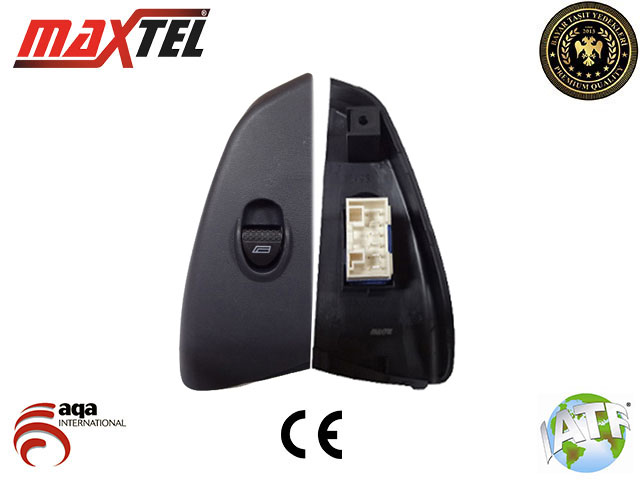 MAXTEL 18205076 Cam Kaldirma Anahtari Palio-Albea Ön Sağ 6 Pin Tekli Beyaz Kasali
