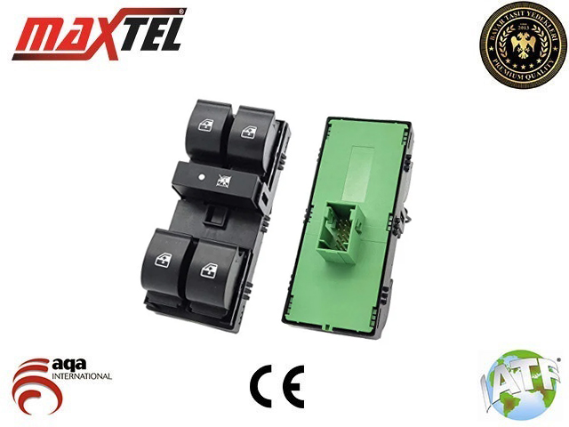 MAXTEL 18205478 Cam Kaldirma Anahtari Fiat Egea L 12pin Yeşil Kasa