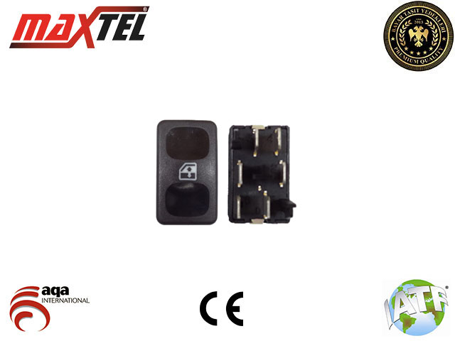 MAXTEL 18206005 Cam Kaldirma Anahtari Polo-Caddy 96-2001 6 Pin Tekli Siyah
