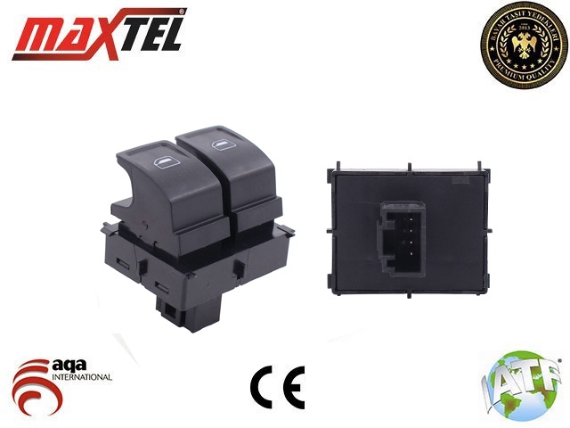 MAXTEL 18206043 Cam Kaldirma Anahtari Polo.Seat Ibiza.Leon.Ateca.Arona Sol 4 Pin Kirmizi Işik