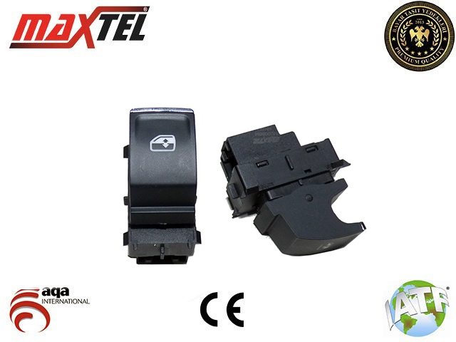 MAXTEL 18206054 Cam Kaldirma Anahtari Golf Vii.Passat B8.Tiguan.T-Roc Sağ 4pin Beyaz Işik