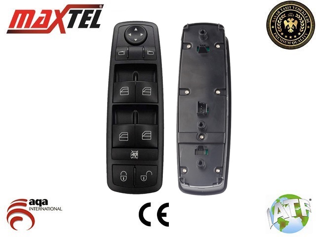 MAXTEL 18208610 Cam Kaldirma Anahtari Mercedes W169 - W245 Ayna Katlamasiz Siyah