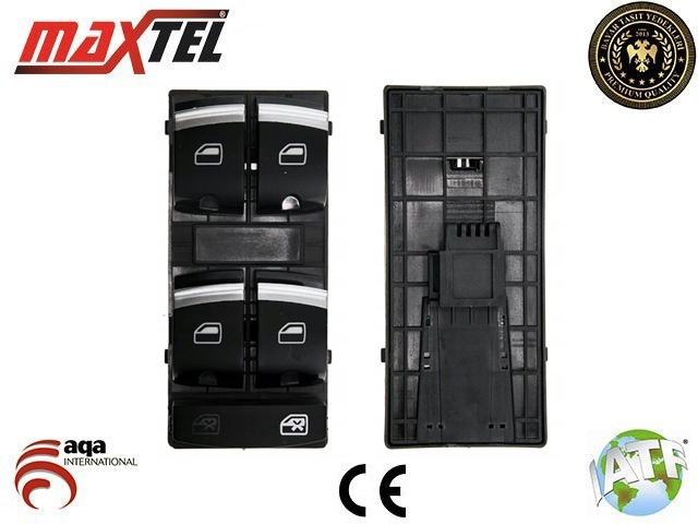 MAXTEL 18231135 Cam Kaldirma Anahtari Audi A3 Sol Dörtlü Nikelajli 10 Pin