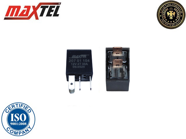MAXTEL 20701104 Röle Micro Röle 12 V 4 Pin 30a