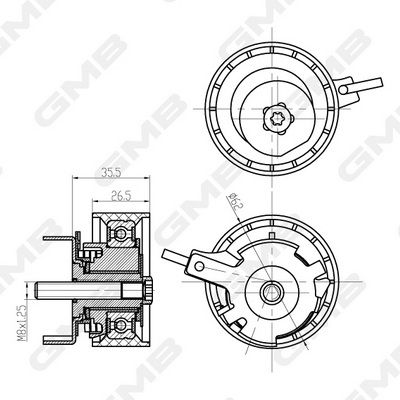 GMB GTB1060 Eksantrik Gergi Rulmani Cmax Ii-Focus Iii-Galaxy-Kuga-Mondeo Iv-1.6 10 > Volvo V40 S60 S80 V60 V70