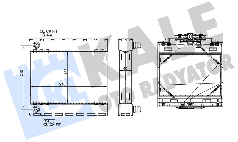KALE 364310 Ilave Su Radyatoru Sag Bmw N20 N55 N57 F07 F10 F11 F18 F06 F12 F13 F01 F02
