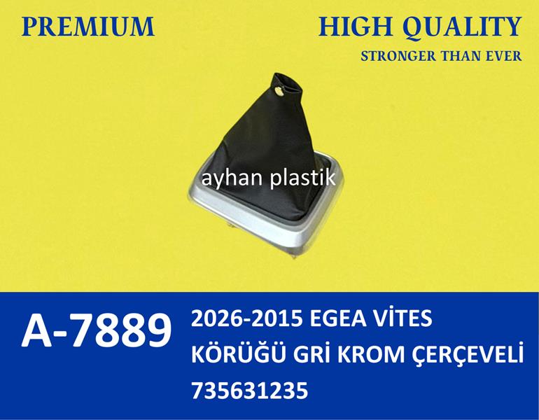 AYHAN A7889 Vites Körüğü Gri Krom Çerçeveli Fiat Egea 15>