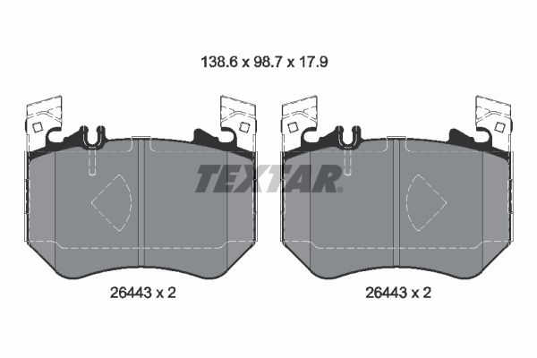 TEXTAR 2644301 Fren Balatasi On Mercedes W214 C236 A236 S214 X254 C254 W223
