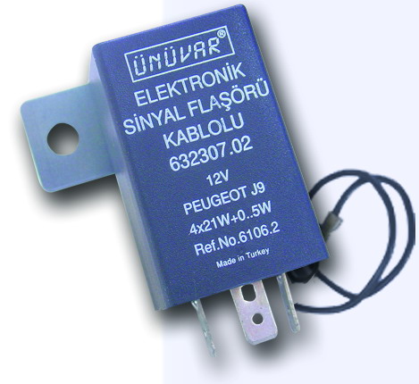 UNUVAR 6106-2 Sinyal Flaşörü Kablolu 12v J9