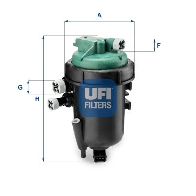 UFI-55.175.00 Mazot Filtresi Tek Musur ( Fiat   Doblo 1.3 Jtd 05-16 )