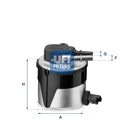 UFI 5517000 Yakit Filtresi Fiesta Iv 08 > Focus C-Max 03-07 >Mazda 2- Mazda 3 1.6tdci Volvo S40 1.6d 05 > Oe
