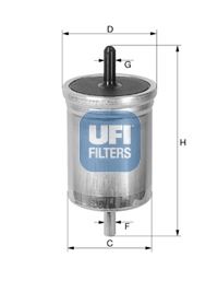 UFI 3156200 Yakit Filtresi Mgn I 1.4.1.6.İ.1.6.E-Twng-Santafe Wk6012 Wk6013