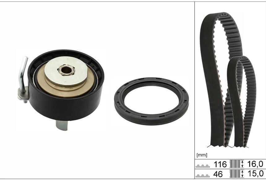 INA 530096010 Triger Seti Ford Fiesta-Focus-Cmax 12> 1.0 Ecoboost Diş:116-Genişlik:16 Yağ Pompa Kayiş İle 46 Di Ş F1fg 6b651 Aa