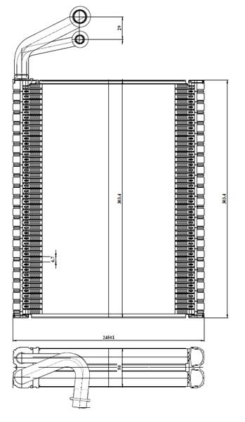 RADISEN RE 924050 Evaporator C167 W167