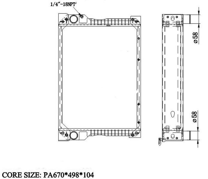 RADISEN RJ 983073 Jeneratör Ölçü 670x498x104