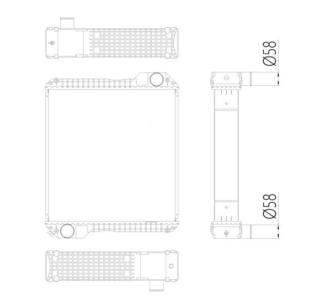 RADISEN RJ 983189 Jeneratör Ölçü 570x548x104 Brazed