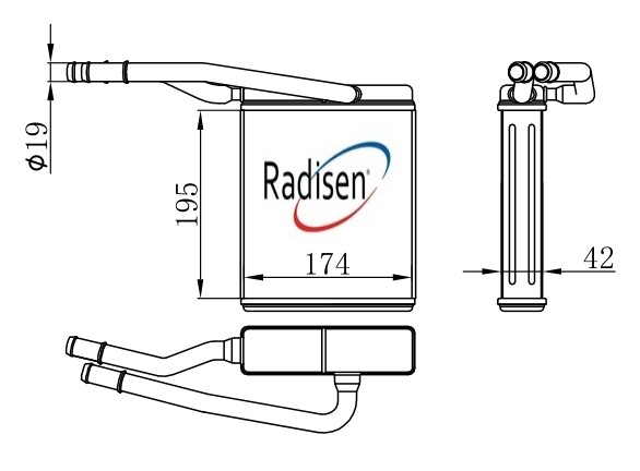 RADISEN RH 753079 Kalorifer Radyatörü Transit Ters Borulu