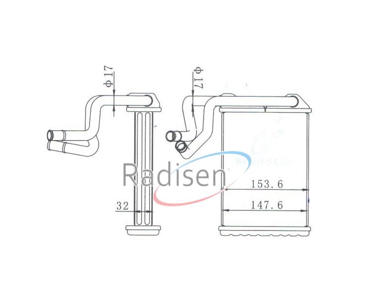 RADISEN RH 79993 Kalorifer Radyatörü Accord 92- Brazed 200x147x32