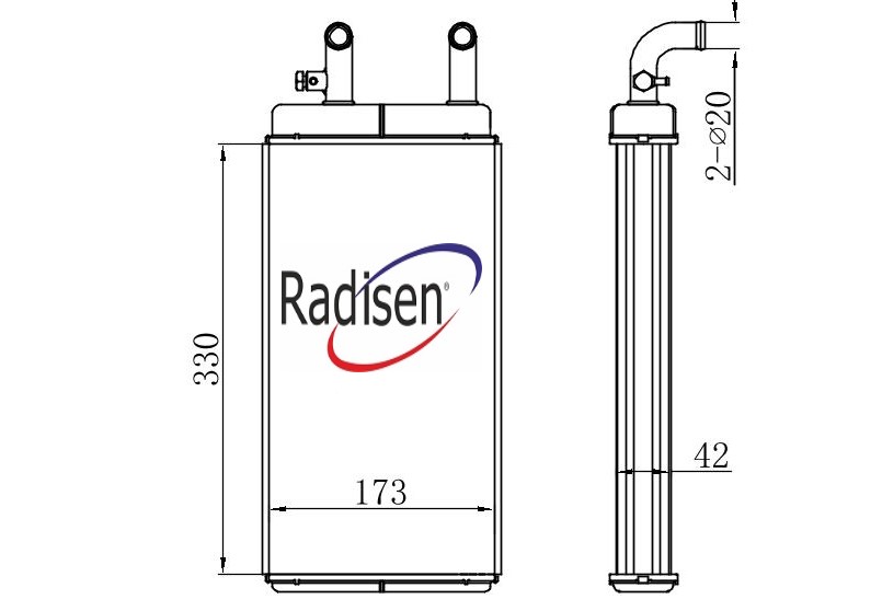 RADISEN RH 791004 Kalorifer Radyatörü Sultan Otobüs Brazed