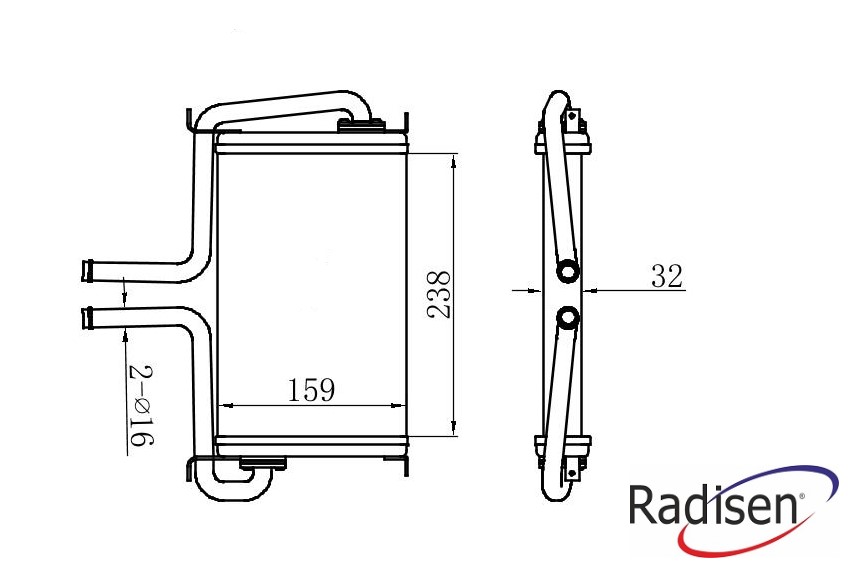 RADISEN RH 763012 Kalorifer Radyatörü Telcoline Brazed 159x238x32