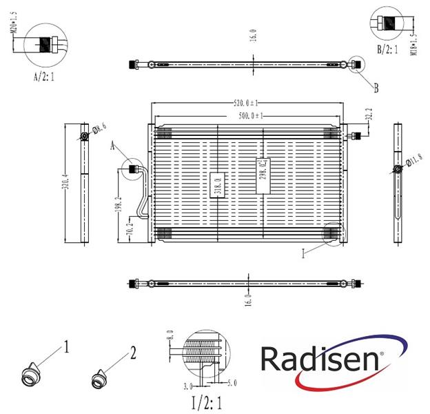 RADISEN RC 942308 Klima Radyatörü Universal