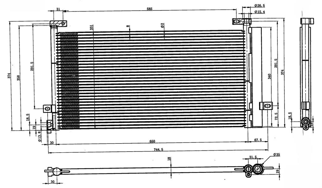 RADISEN RC 94518 Klima Radyatörü Fh Series Brazed