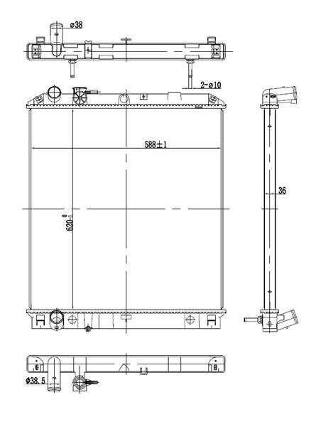 RADISEN RR 92584 Radyatör Npr At Brazed