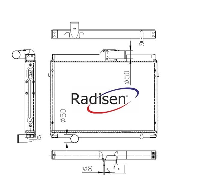 RADISEN RR 97748 Radyatör Forward Brazed