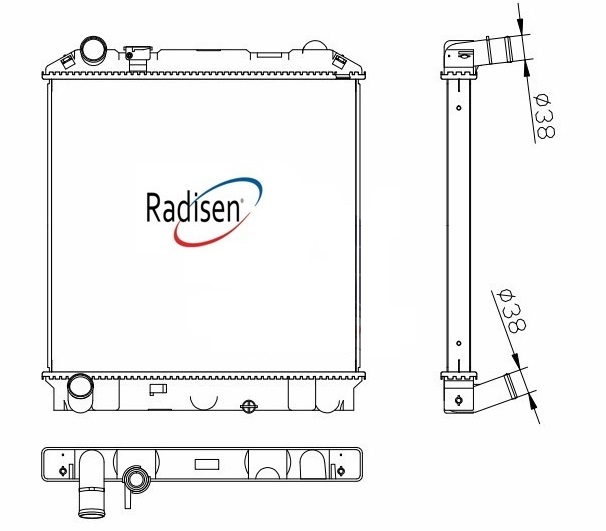 RADISEN RR 98741 Radyatör Elf 3.1d 98-02 Brazed