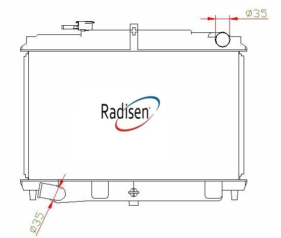 RADISEN RR 99540 Radyatör Nissan Brazed