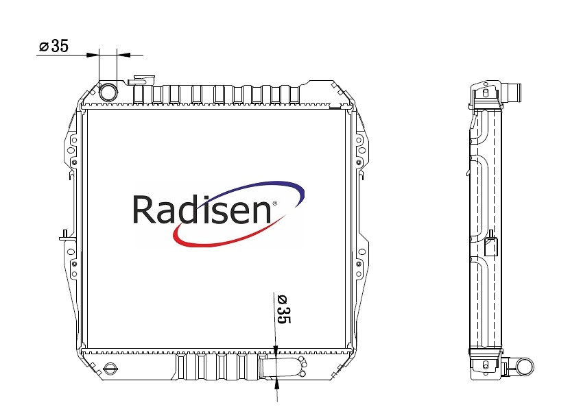 RADISEN RR 97653 Radyatör Hi-Lux 2.4 Brazed
