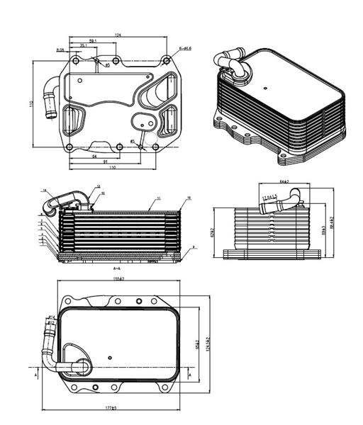 RADISEN RO 90852 Yağ Radyatörü A4 S4 15- A5 S5 16- A6 S6 11- Q5 16- Q7 15- Vw Amarok 10-
