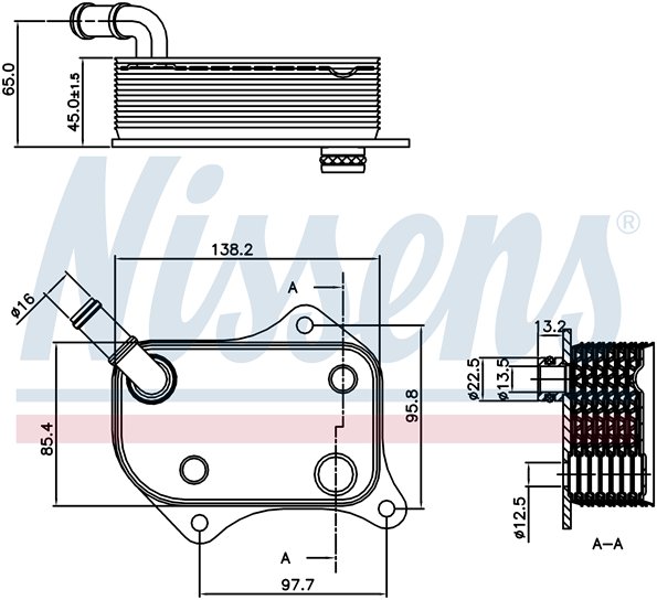RADISEN RO 90711 Yağ Radyatörü A4 S4 00- 2.0 Fsi Motor Yağ Soğutucu
