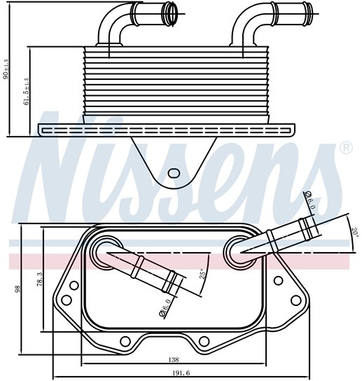 RADISEN RO 90662 Yağ Radyatörü A4 S4 00- 3.2 Fsi Motor Yağ Soğutucu