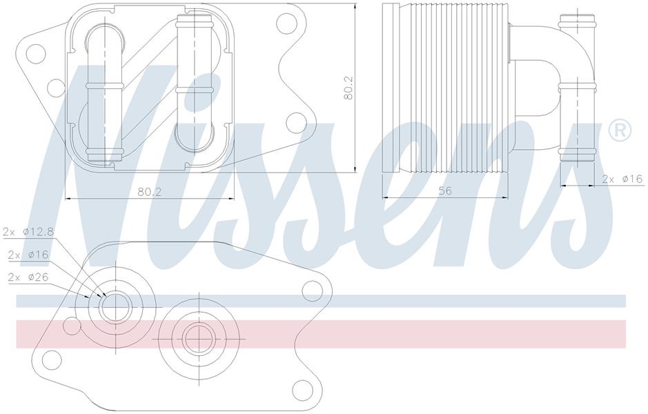 RADISEN RO 90733 Yağ Radyatörü Polo Iv 01- 1.6i 16v Seat Ibiza Iii 01- Toledo Iv 12-