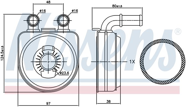 RADISEN RO 90650 Yağ Radyatörü Partner 206 D 306 307 407 Diesel Motor
