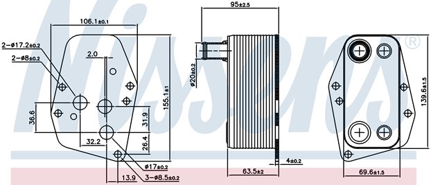 RADISEN RO 90904 Yağ Radyatörü E81-E82-E87-E88 04- E46 98- E90 05- E60-E61 03- X3 E83 04- Motor Yağ Soğutuc