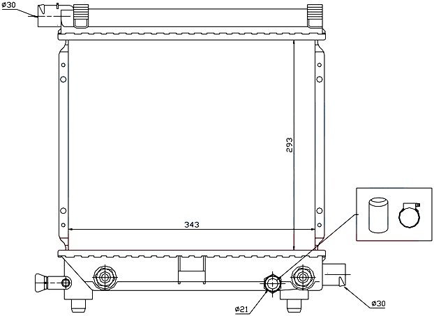 RADISEN RR 62658 Radyatör E-Class W 124 84- E 200 220 At Kalorifer Hortumlu Brazed 1245008403
