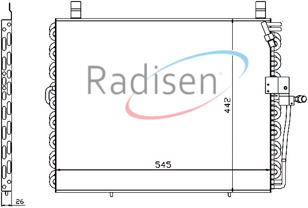 RADISEN RC 94176 Klima Radyatörü W 124 E-Class 84- 200e D-Td 220e-230e 1248300070-1248300670-A1248301870-A1248301970-A1248300270-A1248300070-A1248300670