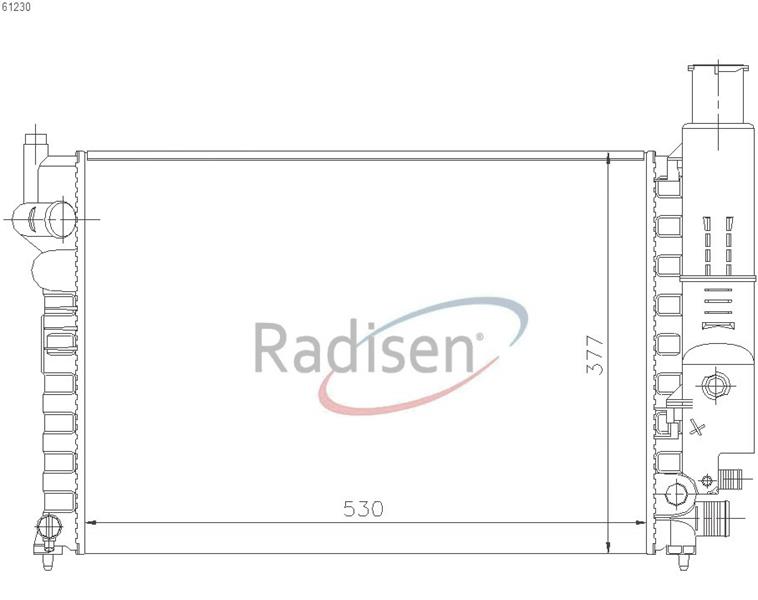 RADISEN RR 61230 Radyatör 605 Citroen Xm Mechanical