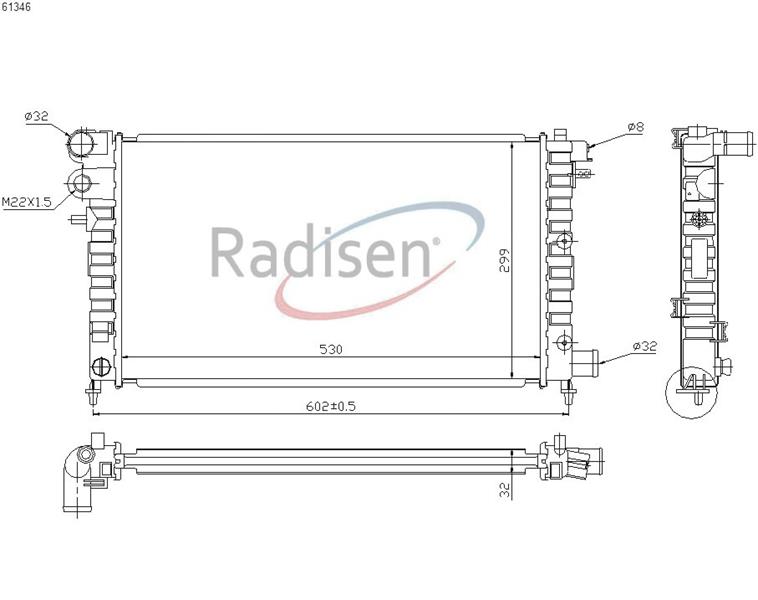 RADISEN RR 61346 Radyatör 106 1.5 Klimali Diesel Mechanical