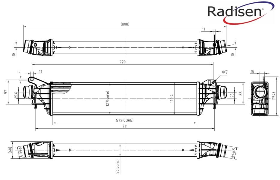 RADISEN RI 96311 Intercooler Corsa 2015 1.3 Cdti/Cdti Ecotec