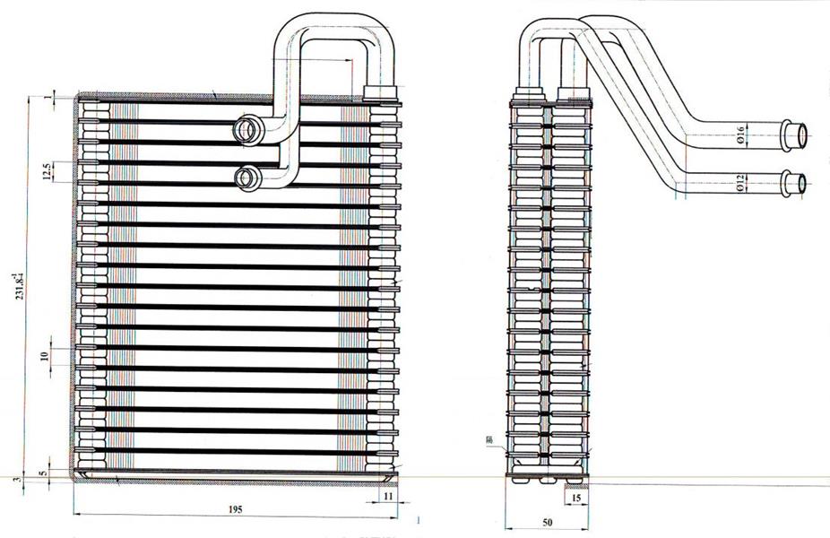 RADISEN RE 920718 Evaporator 308 Citroen C4